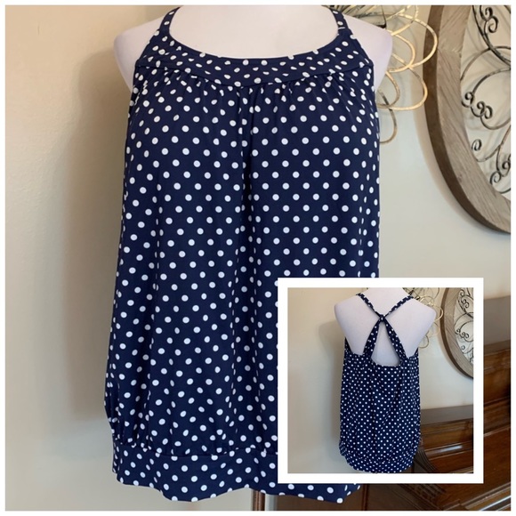 Lands' End Other - LANDS’ END Size 18 Polka Dot Tankini Swimsuit Top